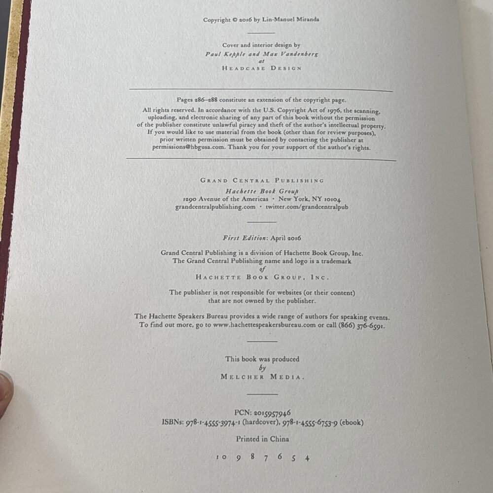Hamilton The Revolution HC Hardcover Book 1st Edition April 2016 - Picture 6 of 8
